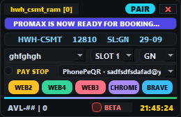 PROMAX pair booking